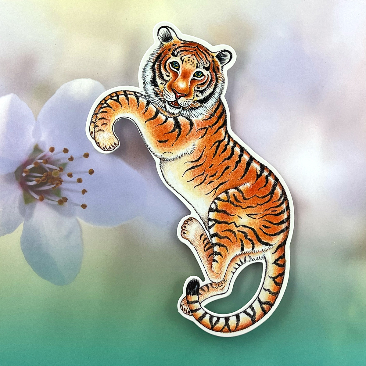 Tiger Hang-On Bookmark